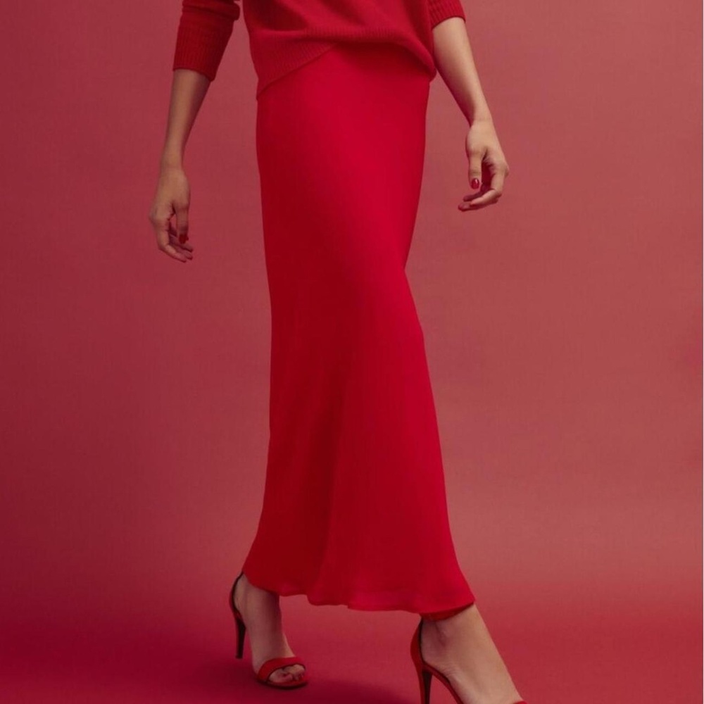 Reformation red Layla skirt